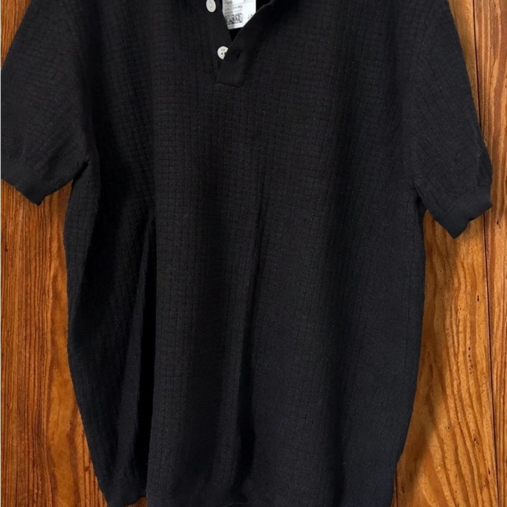H&M Black Short-Sleeve Polo Shirt